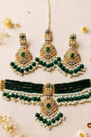 Green Bridal Jewelry Set