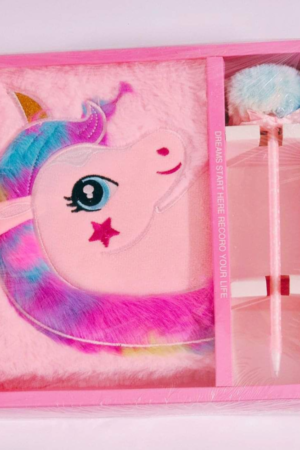 Pink Unicorn Diary Set