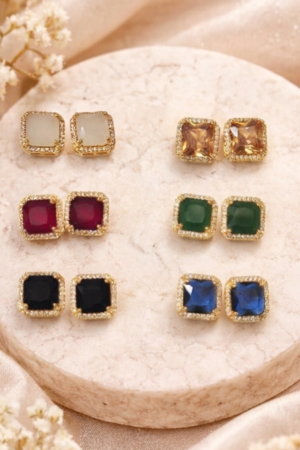 Square Stone Earrings